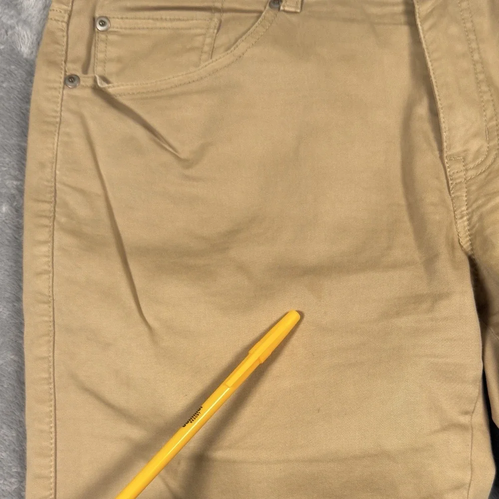 Peter Millar Sateen Stretch‎ 5 Pocket Pants Mens 33x32 Cotton Blend Golf Tan